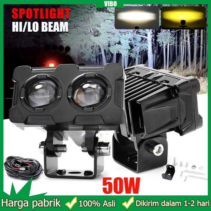 Lampu Tembak Sorot LED Laser 2 Mata/Lampu Sorot Led/Lampu Tembak SQL 2 Mata Polos Super Terang/Lampu