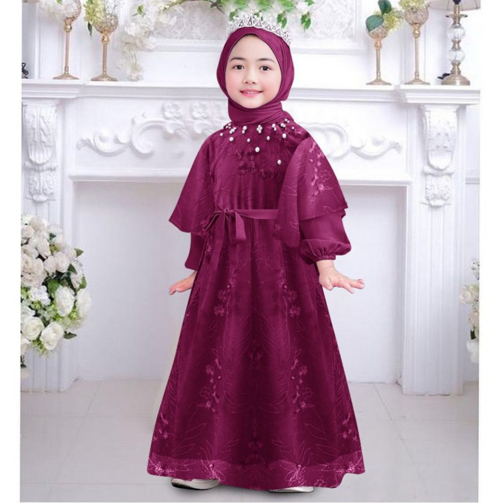 [DISKON GILA] Dress yansi kids (3-5tahun)(6-8tahun)(9-11tahun) gamis anak perempuan / baju pesta ana