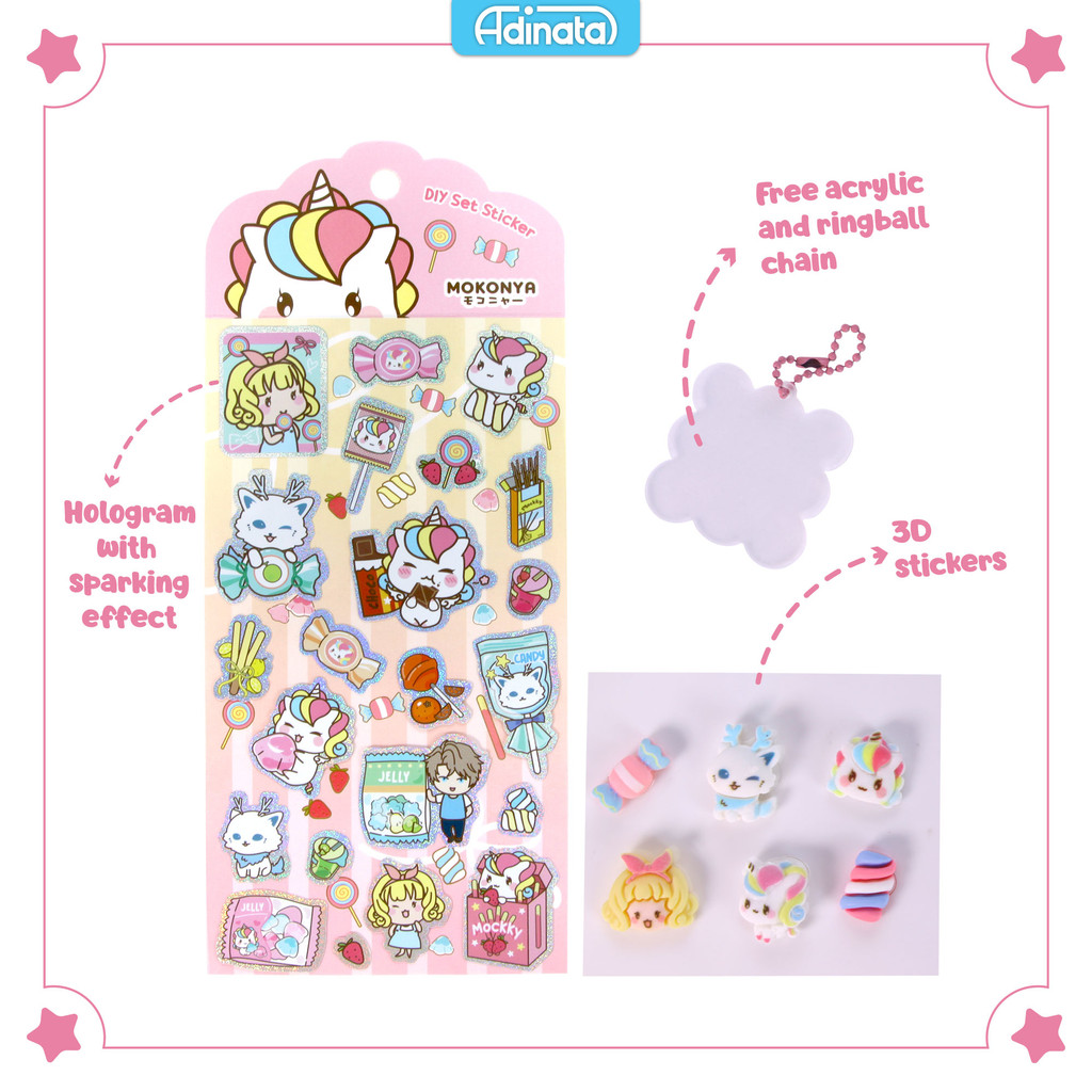 

Mokonya DIY Set Stickers 2550-6123 / Stiker - Adinata