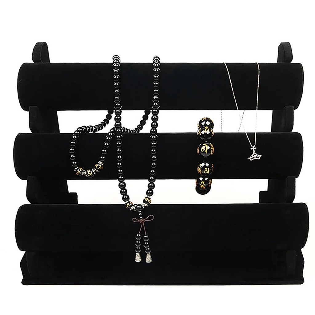 

3-Tier Bar Bracelet Watch Table Jewelry Organizer Holder Rack Stand Display Jewelry Beauty Accessories Saving Desktop Organizers