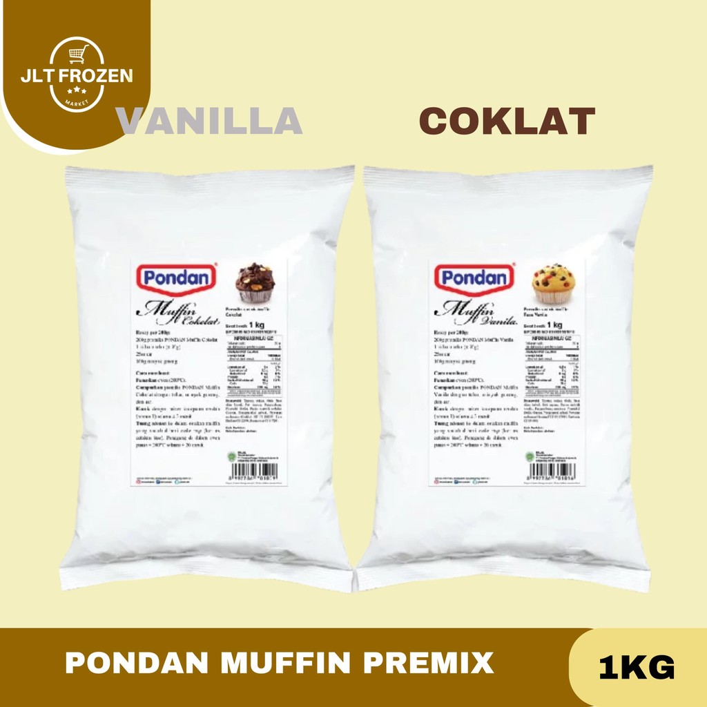 

Pondan Muffin Vanila / Tepung Premix Instan Muffin Vanila Kemasan Bulky - 1kg