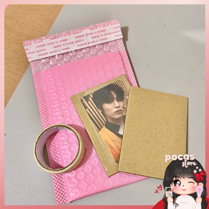 

[PS] paket eco packing set photocard hemat (BUBBLE POLYMAILER + YELLOWBOARD+ INNERSLEEVE + WASHITAPES) PACKAGING TERMURAH PHOTOCARD KPOP