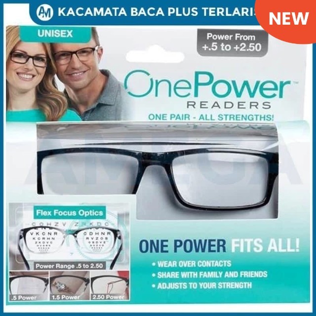 TERMURAH Kacamata Baca Plus Auto Focus Kaca Mata One Power Readers Ajaib Fokus Murah