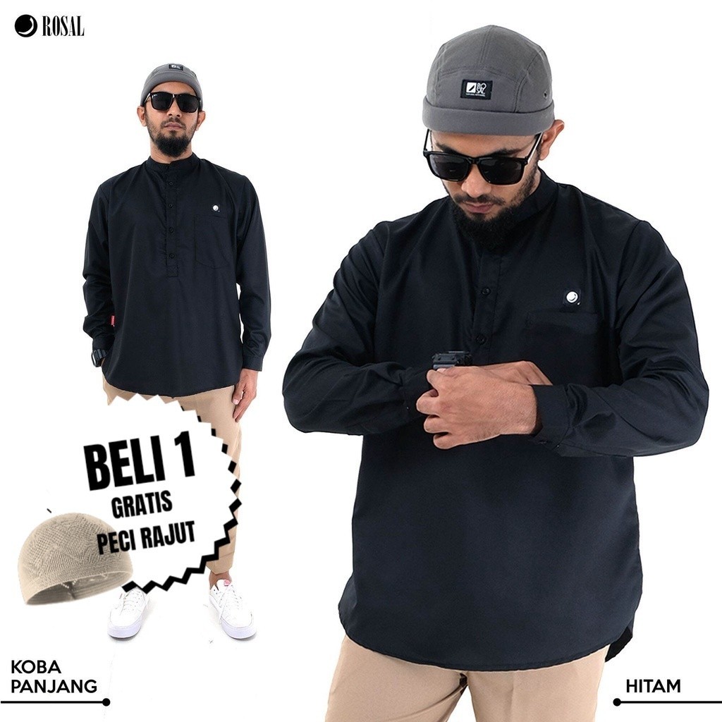 Rosal Koko Basic Koba Lengan Panjang Normal Size Dewasa Remaja M L XL 2XL 3XL Outfit Fashion Muslim 