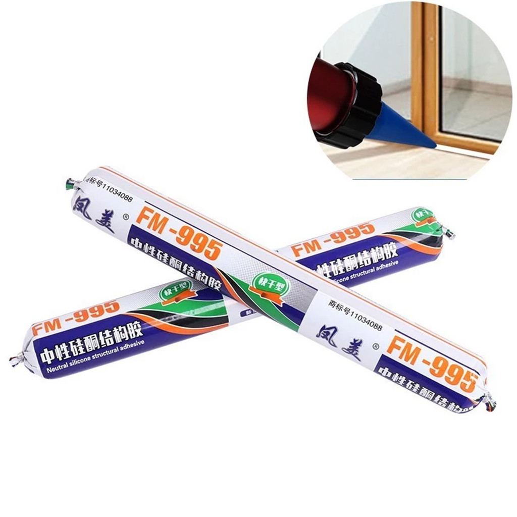 

[590ml]Lem Sealant Hitam Kaca Silicone Tabung Lem Akuarium Sealent Botol Perekat struktural yang direkayasa