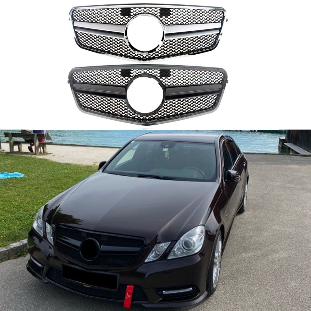Car Front Racing Billet Bumper Grille Upper Facelift Grill For Mercedes-Benz E-Class W212 2009 2010 
