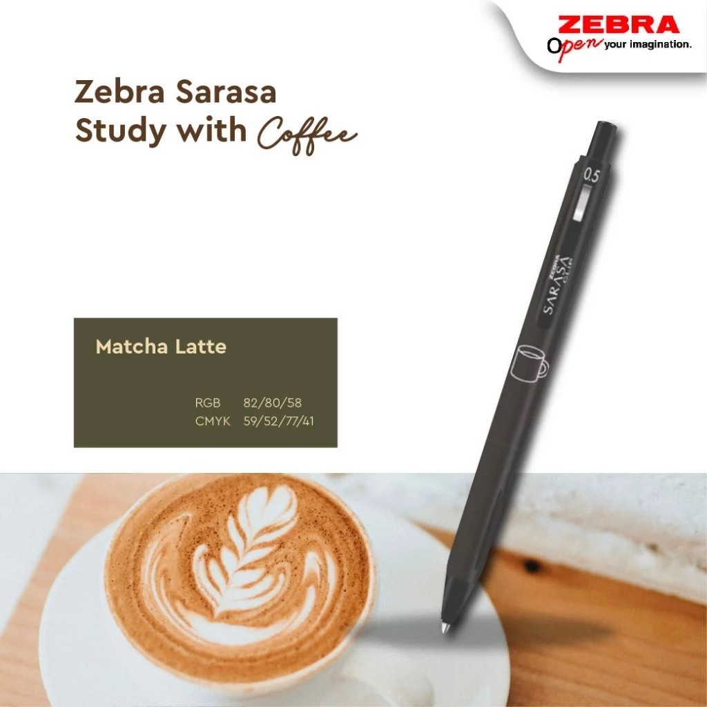 

H7Y ZEBRA Sarasa Vintage 0.5mm Coffee Series Gel Pen SATUAN - Pulpen Pena Sarasa Warna Murah