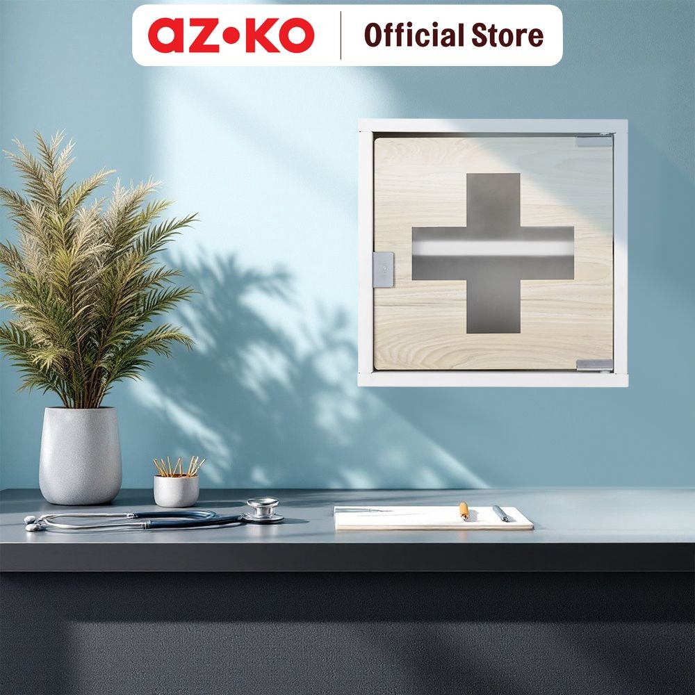 AZKO Fosa 30X12X30 cm Kabinet Penyimpanan Obat - Putih tempat obat-obatan medicine box medicine cabi