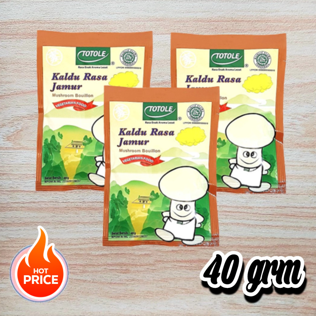 

KALDU JAMUR TOTOLE NON MSG 40gr VEGETARIAN