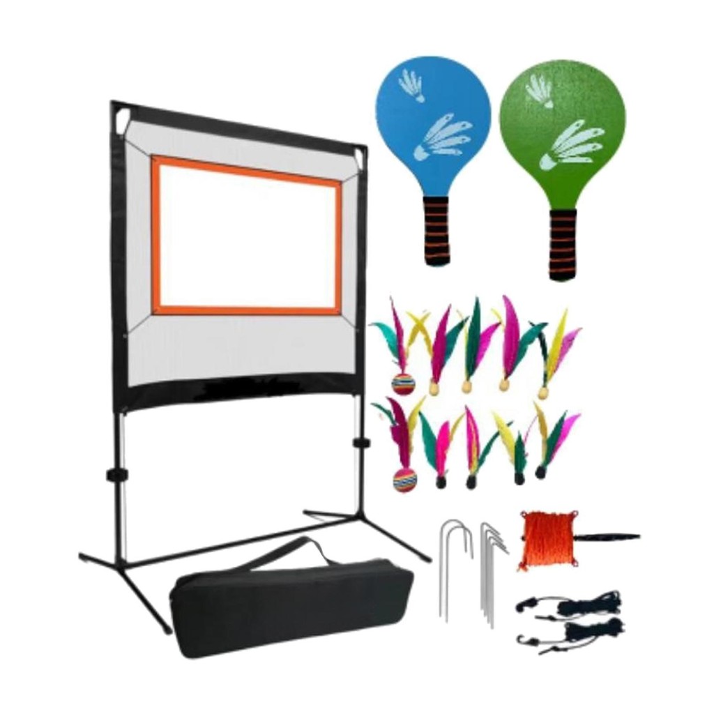 

Badminton Net with Shuttlecocks, Convenient Versatile with Rackets Sports Net for Games Beach Indoor Backyard