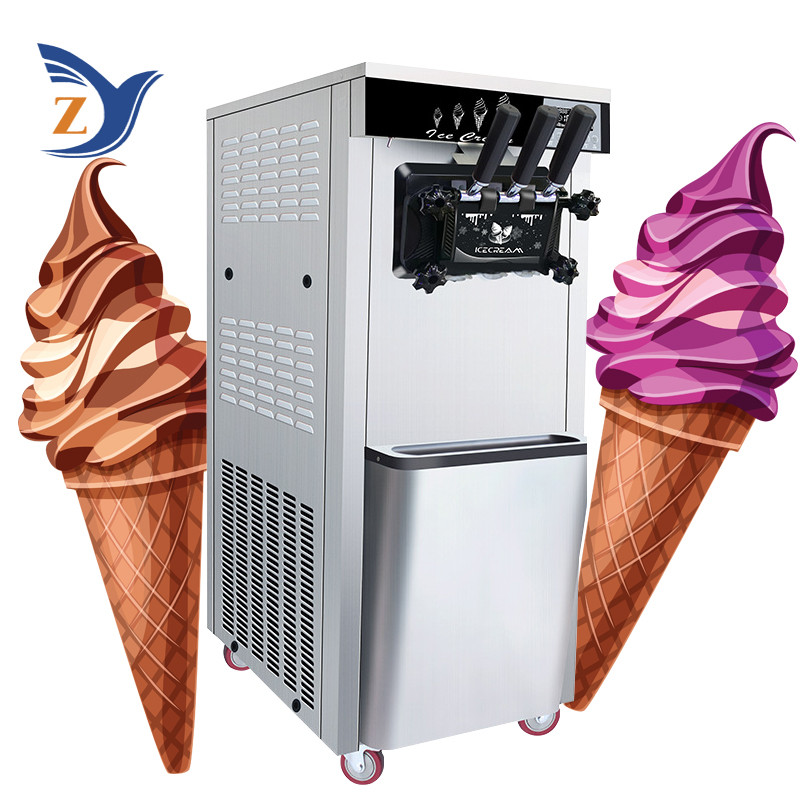 Ice Cream Making Machine ZY-618DBA Stainless Steel 1800W Vertical Small Automatic Home Commercial Do