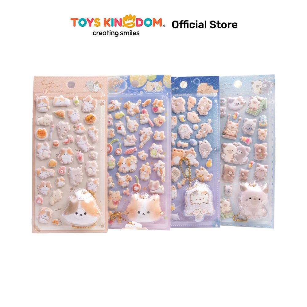 

Toys Kingdom Kiddy Fun Stiker Cat Series Random Stiker Dekoratif Lucu Cute Stickers Deco Sticker Pack Journal Book