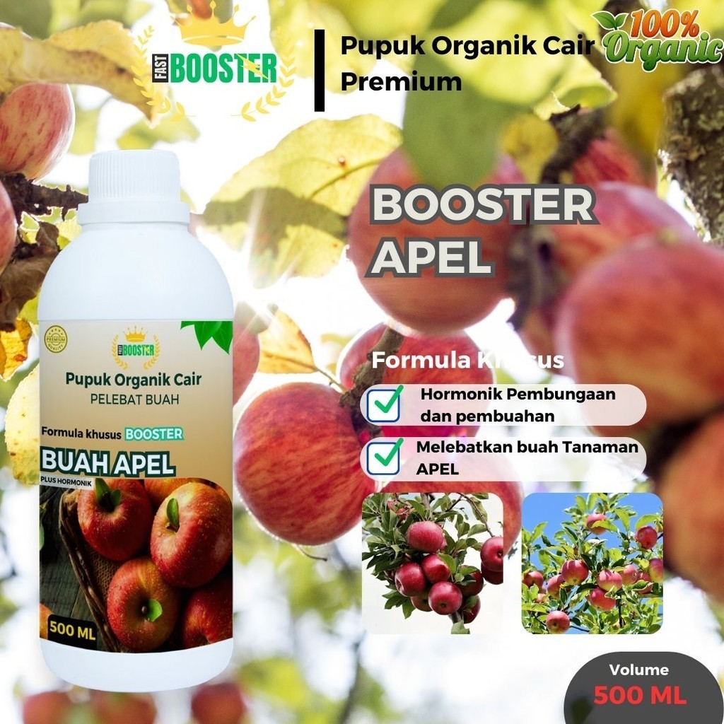 Poc booster  Pelebat Buah Apel 500ml Booster pemacu bunga dan pembuahan apel