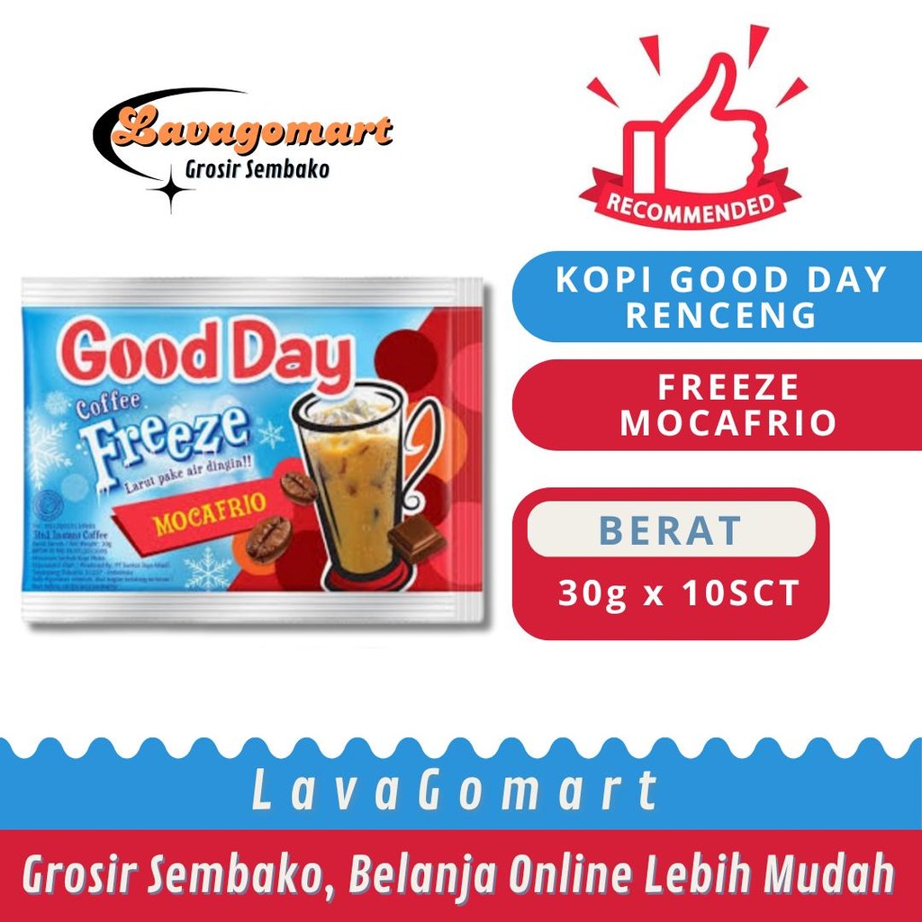 

GOOD DAY COFFEE FREEZE MOCAFRIO SCT 30g - 1 RENCENG - LAVAGOMART - BANDUNG