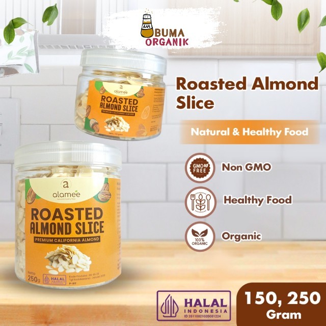 

ALAMEE Almond Slice Panggang Roasted Almon Iris Topping Toping Kacang BUMA