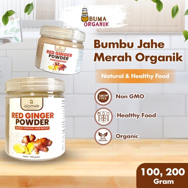 

ALAMEE Jahe Merah Bubuk Red Ginger Powder Serbuk Minuman Bumbu Dapur Masak Tanpa Gula BUMA