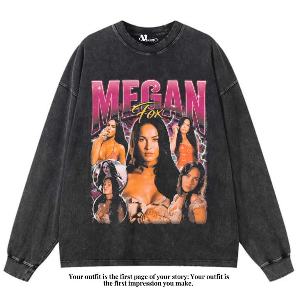 VEGA88 *megan fox* Kaos oversize longsleeve | t-shirt oversized | kaos washed | washing | vintage te