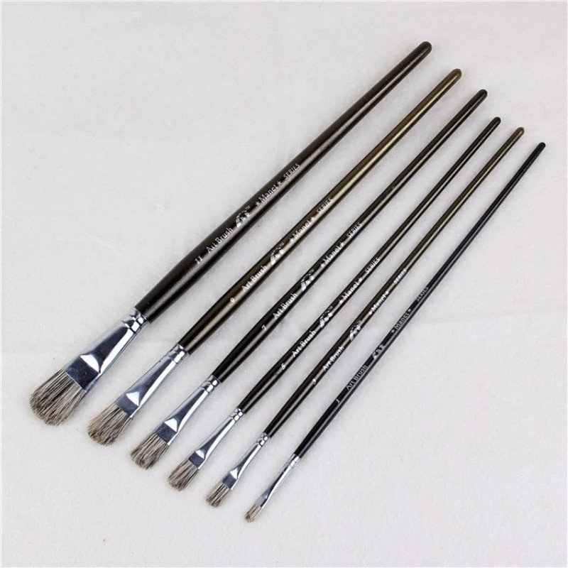 

6pcs/Set,High Quality flower pig bristle tongue peak oil paint brush suit art supplies paint brushes for artist paintbrushes