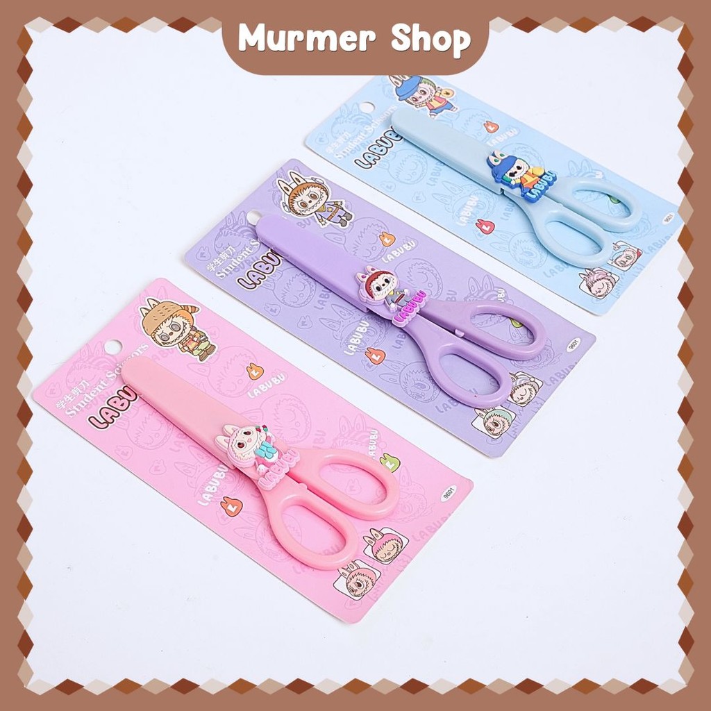 

Gunting Seath No.9601 Labubu tutup Safety Scissors Unik Kertas Pemotong Paper
