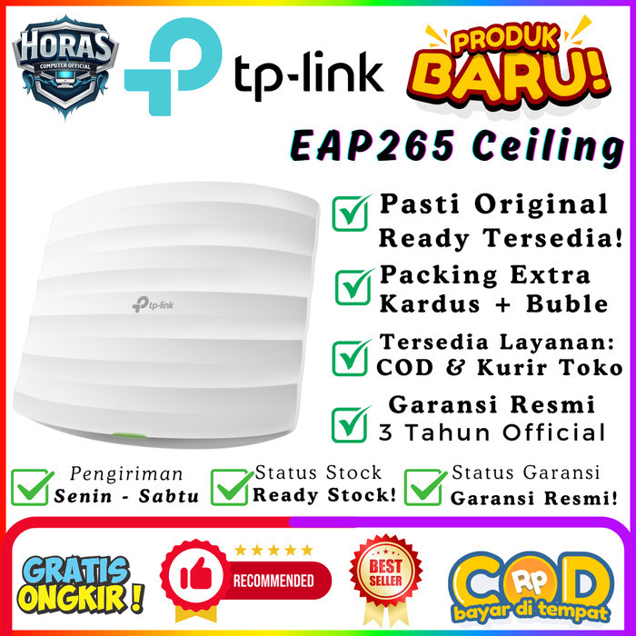 TP-Link EAP265 AC1750 MU-MIMO Ceiling HD Omada  Gigabit Access Point