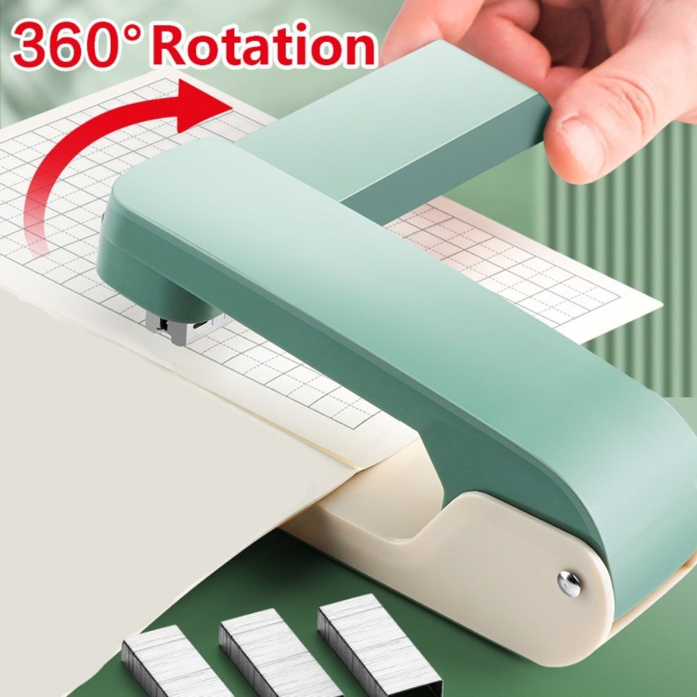 

Use 24/6 Staples Stapler 360 Degree Rotary Effortless Heavy Duty Stapler Multifunction Metal Bookbinding Machine School Office
