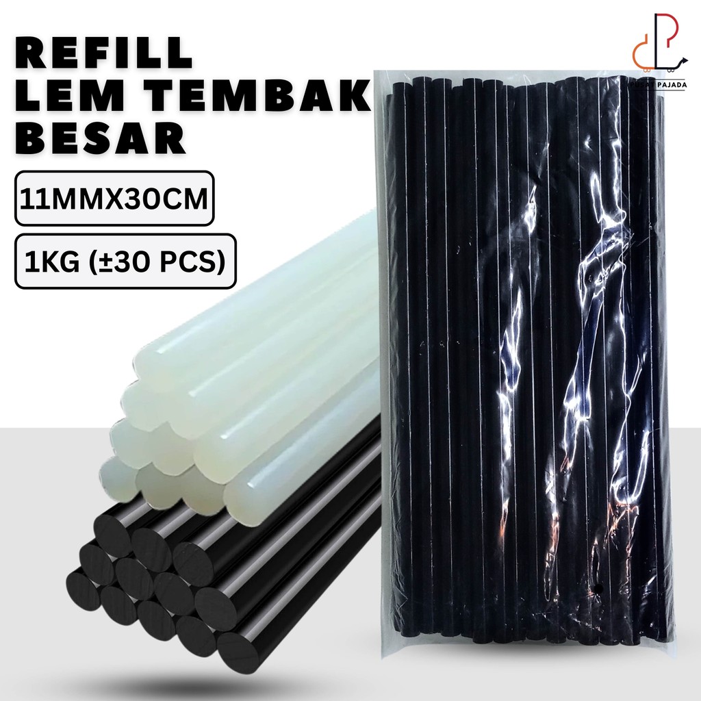 1 KG ISI LEM TEMBAK BESAR REFILL GLUE GUN STICK HITAM BENING LEM LILIN BAKAR KILOAN HOT MELT