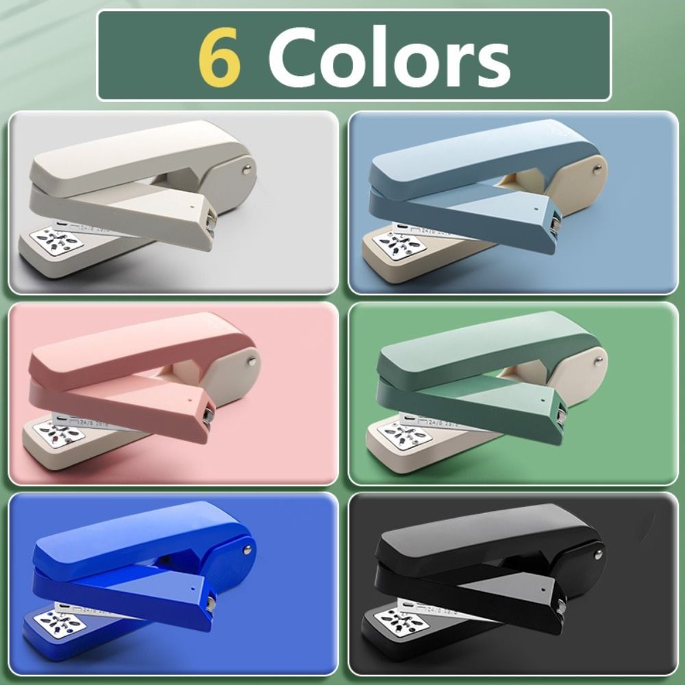 

Creative Use 24/6 Staples Stapler 360 Degree Rotary Heavy Duty Long Stapler Effortless Metal Bookbinding Machine School Office