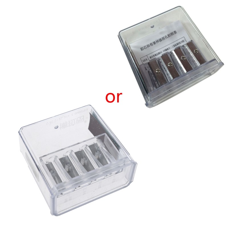 

Multifunctional 4 Holes Charcoal Pencil Sharpener Long Core Lead Drawing Art Man J60A