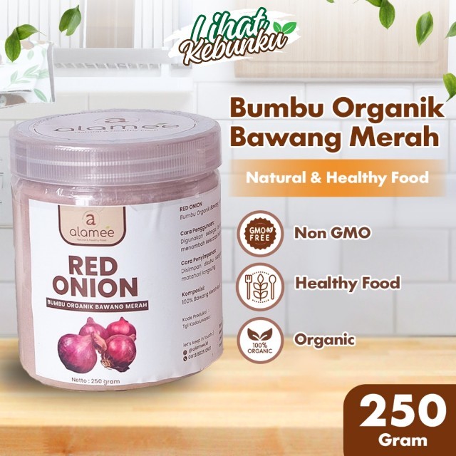 

ALAMEE Bawang Merah Bubuk Murni Red Onion Powder Bumbu Dapur Organik Masak Tanpa Campuran LIHAT KEBUNKU