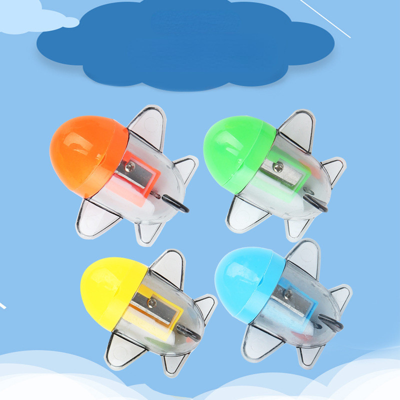 

2 Pcs Cute Airplane Shape Pencil Sharpener Kawaii School Supplies Stationery Items Student Prize for Kids Gift