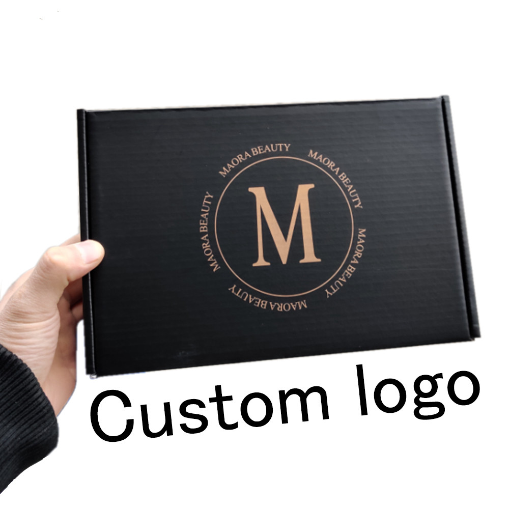 

Custom Printed Gift Shipping Boxes with logo Corrugated Mailer box Packaging for Small Businesses Clothing Hair Clothing Boxes