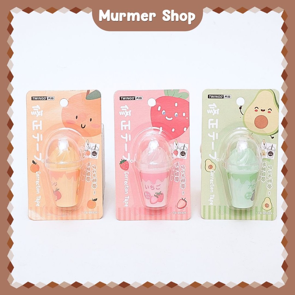 

Tip-X Kertas Twingo Sundae Buah TG-B5329 Correction Tape Roll Pita Penghapus Pulpen Kertas Pena Hapusan