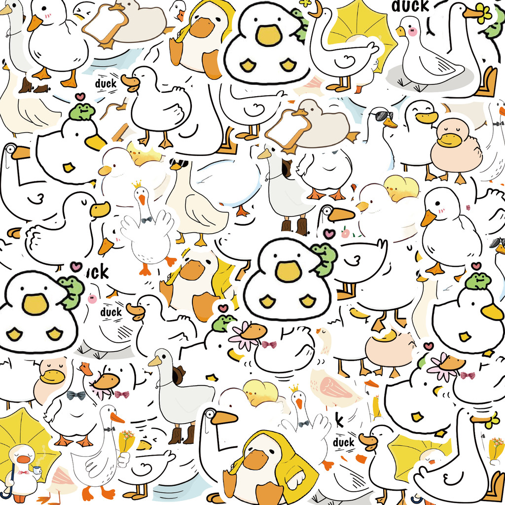 

50pcs Cute Duckling Cartoon Graffiti Stickers Decorated Notebook Water Cup Diary Suitcase Guitar Classic Toy Scrapbook DIY Decal