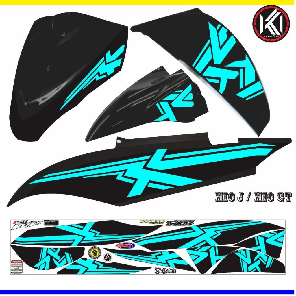 STICKER STRIPING NEW VARIASI SIMPEL VARIASI MOTOR MIOJ/GT LIST NEW SIMPEL DAN ELEGAN POLRT SIMPEL VA