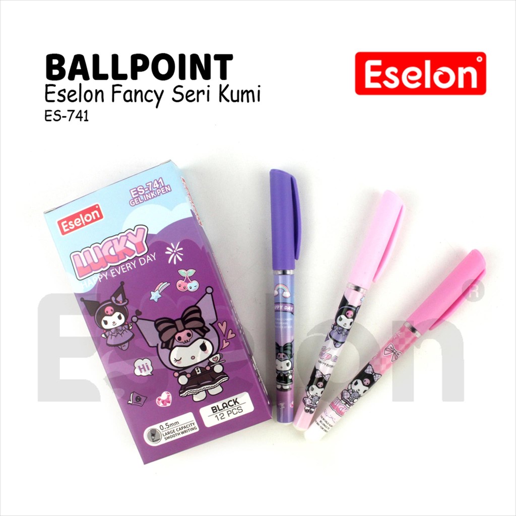 

12pcs Ballpoint Gel Eselon Fancy / 1pak Ballpoint Gel Eselon