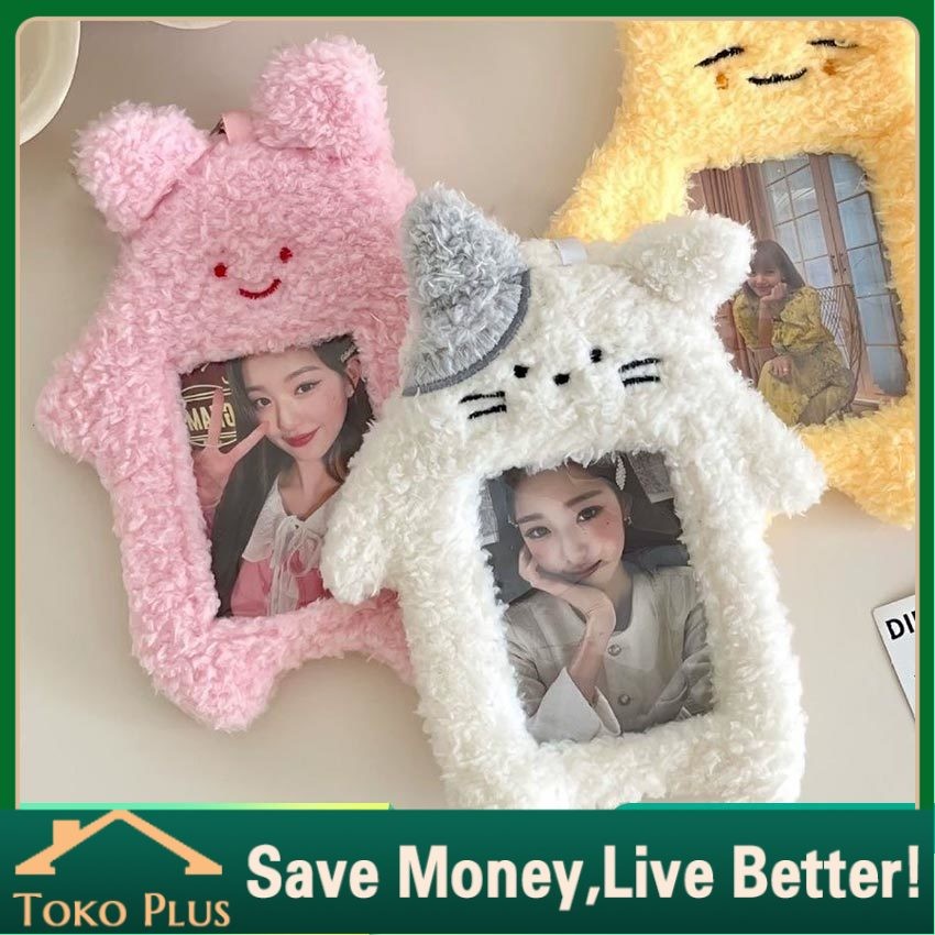 Photocard Holder Keychain Animal Cute Gantungan PC Card Holder Boneka Bulu Kpop / Fluffy PC Holder P
