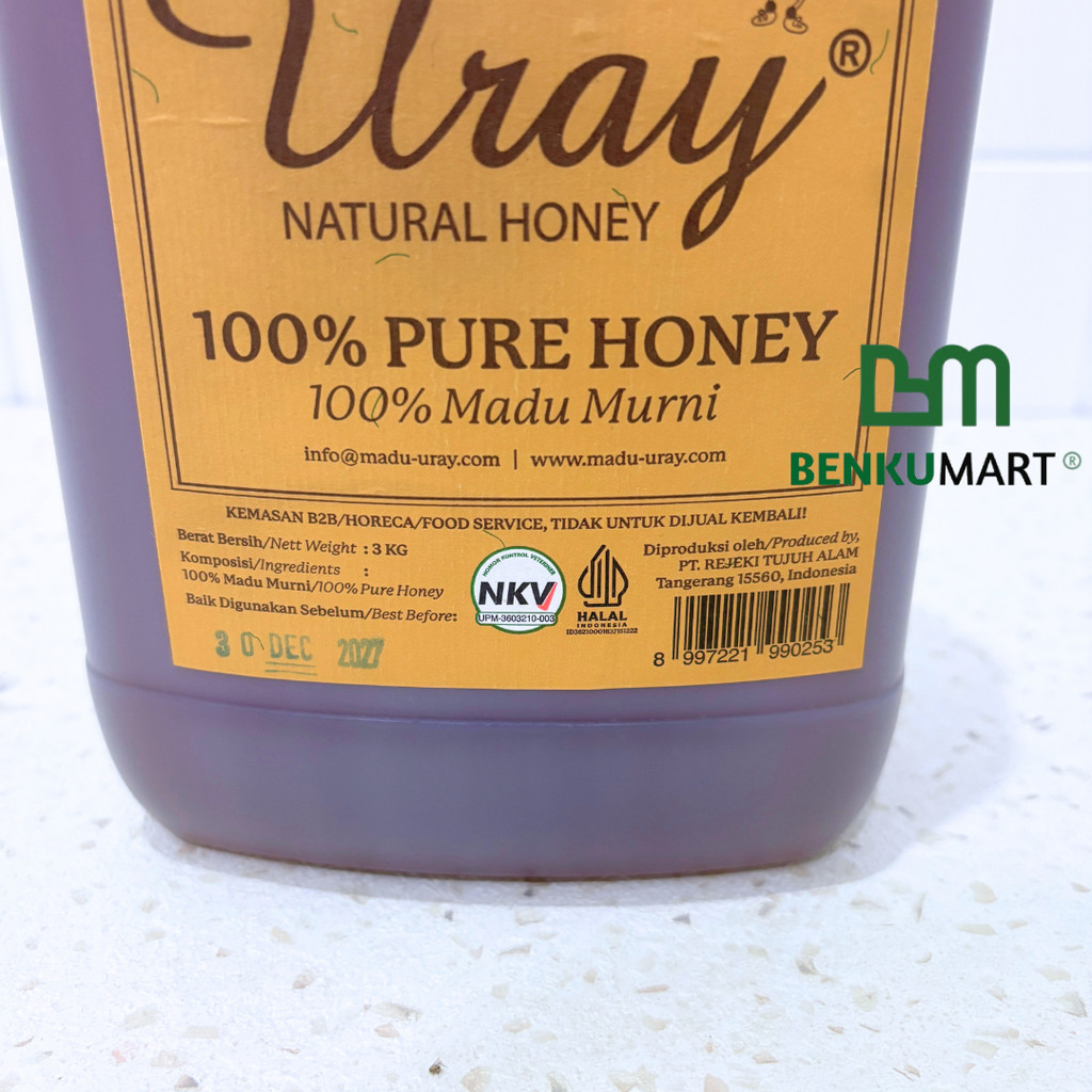 

RB Madu Uray Natural Honey (3 Kg) Jerigen Kemasan Horeka