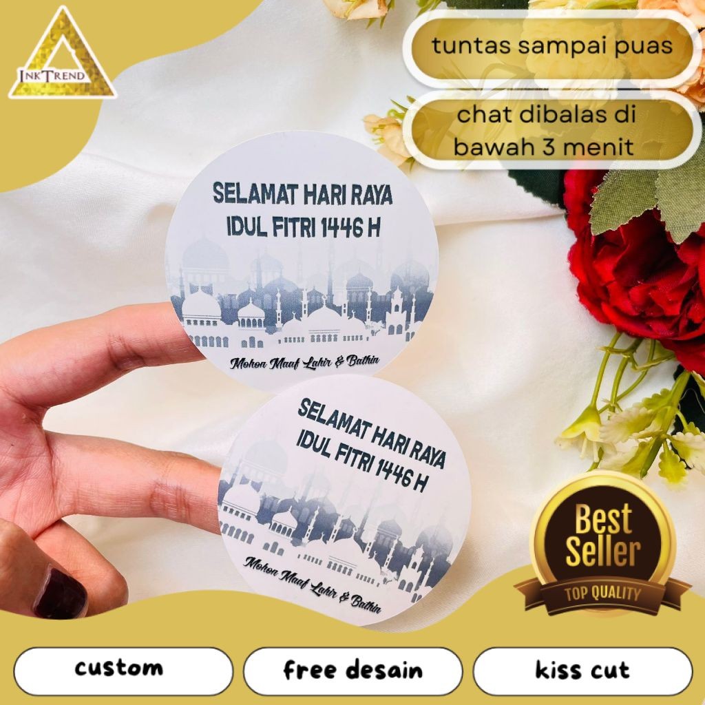 

INKA 2-4 Sticker Label Lebaran Stiker Selamat Idul Fitri Bulat Kue Kering Ramadhan Eid Fitri