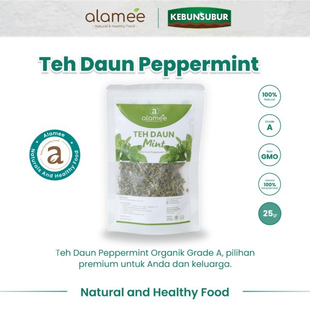 

ALAMEE Teh Peppermint Pepper Mint Tea Daun Organik Kering Dried 25gr Premium kebunsubur