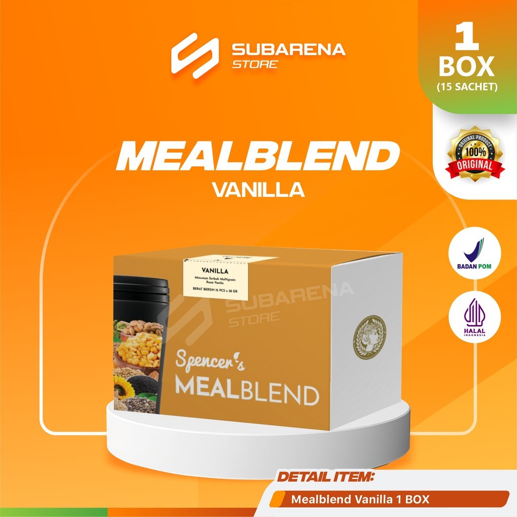 

[VANILLA 15 SACHET] Spencer's MealBlend - VANILLA - Multigrain Slimming Drink - Pengganti Makanan Sehat