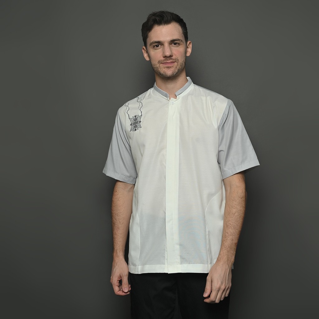 Salman - Kemeja Baju Koko Zaivan ARY 182 Premium Pria Dewasa Bordir Lengan Pendek