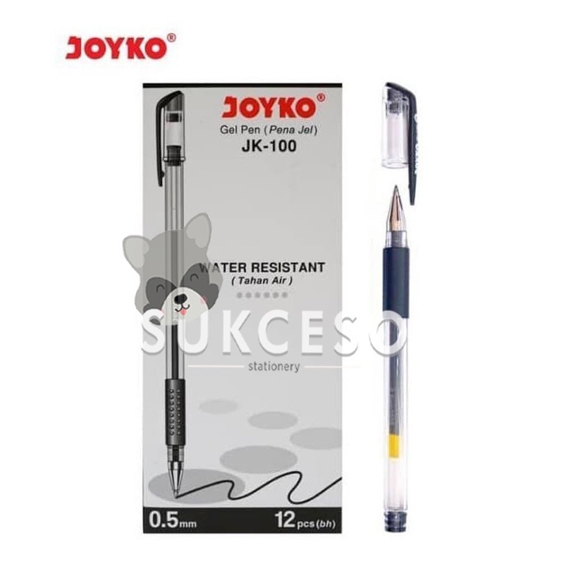 

DIJUAL LUSINAN Joyko Pulpen Gel Pen JK-100 Warna Hitam