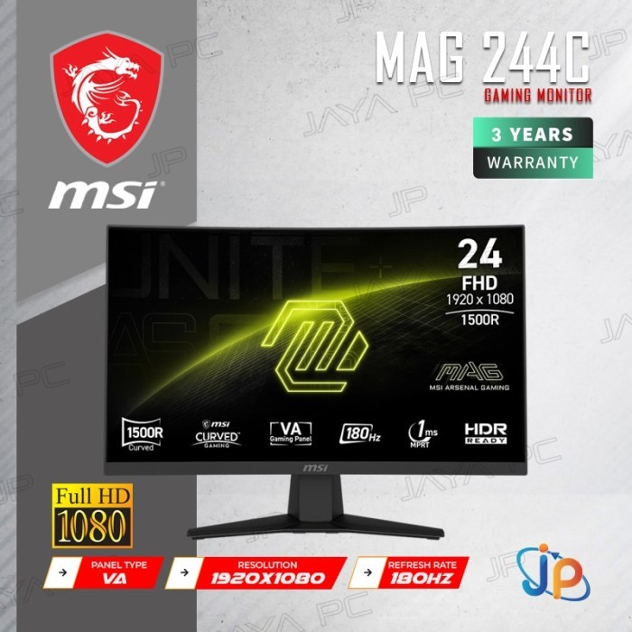 Monitor MSI LED MAG 244C - Curved Full HD 24" Inch