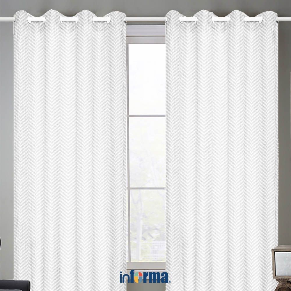 Informa 140x250 cm Set 2 pcs Colin Gorden Print Tirai Kerai Hordeng Kain Penghalang Cahaya Jendela C