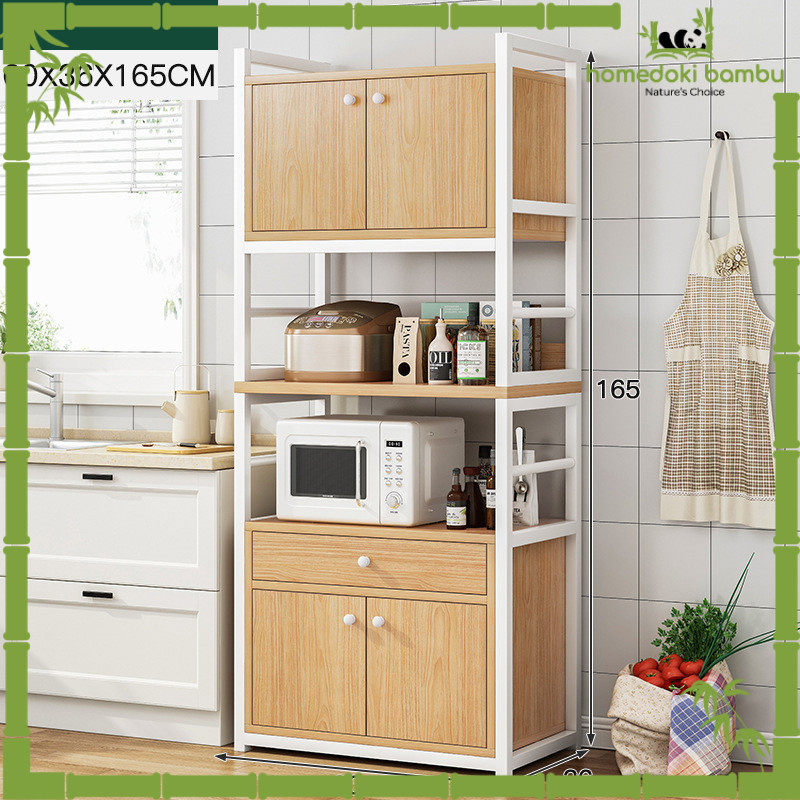 Homedoki Bambu - Rak Dapur Serbaguna