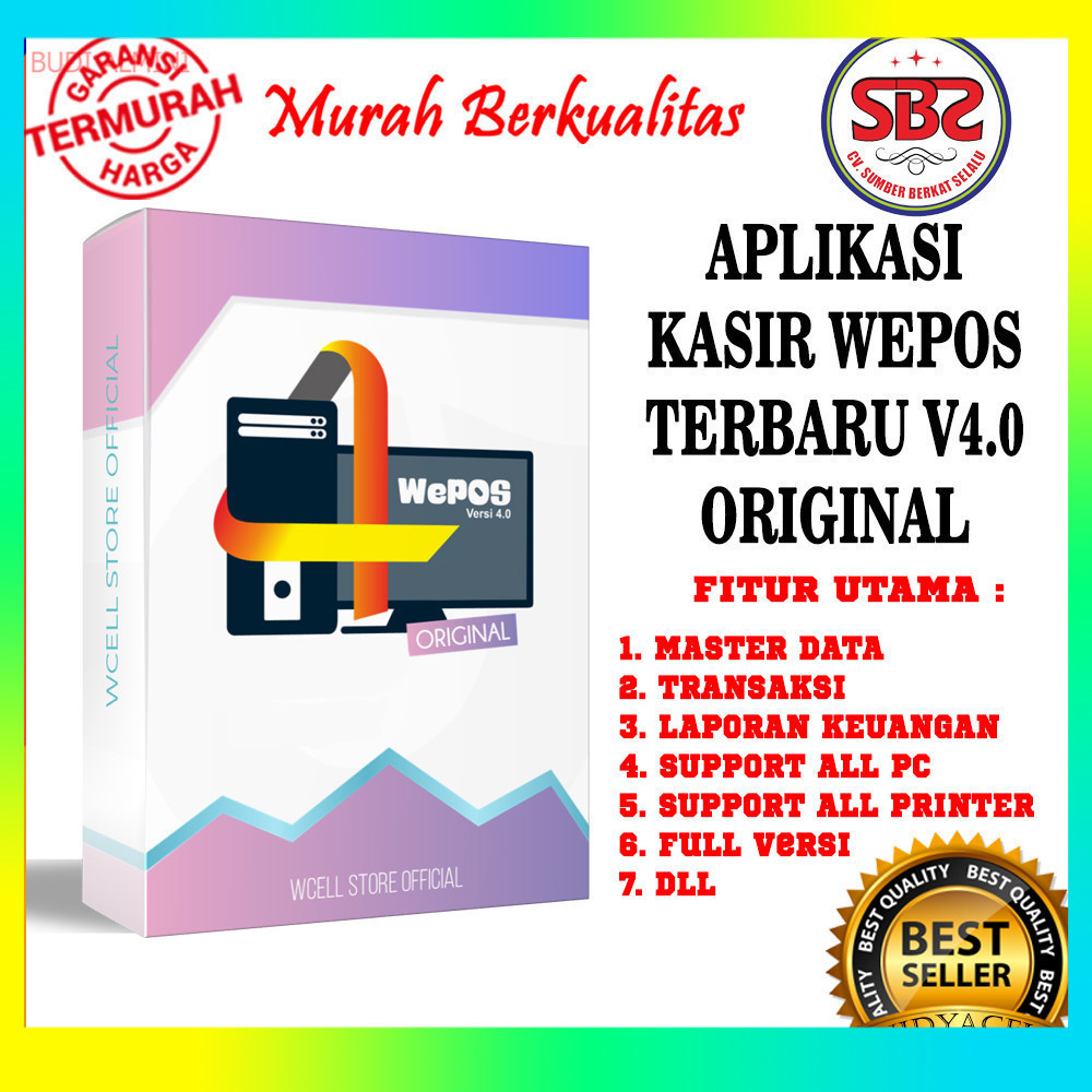 WEPOS 4.0 ORIGINAL SOFTWARE PROGRAM APLIKASI KASIR WePos 4.0 mirip iPos 4.0.3.7 Original 100% SUPPOR
