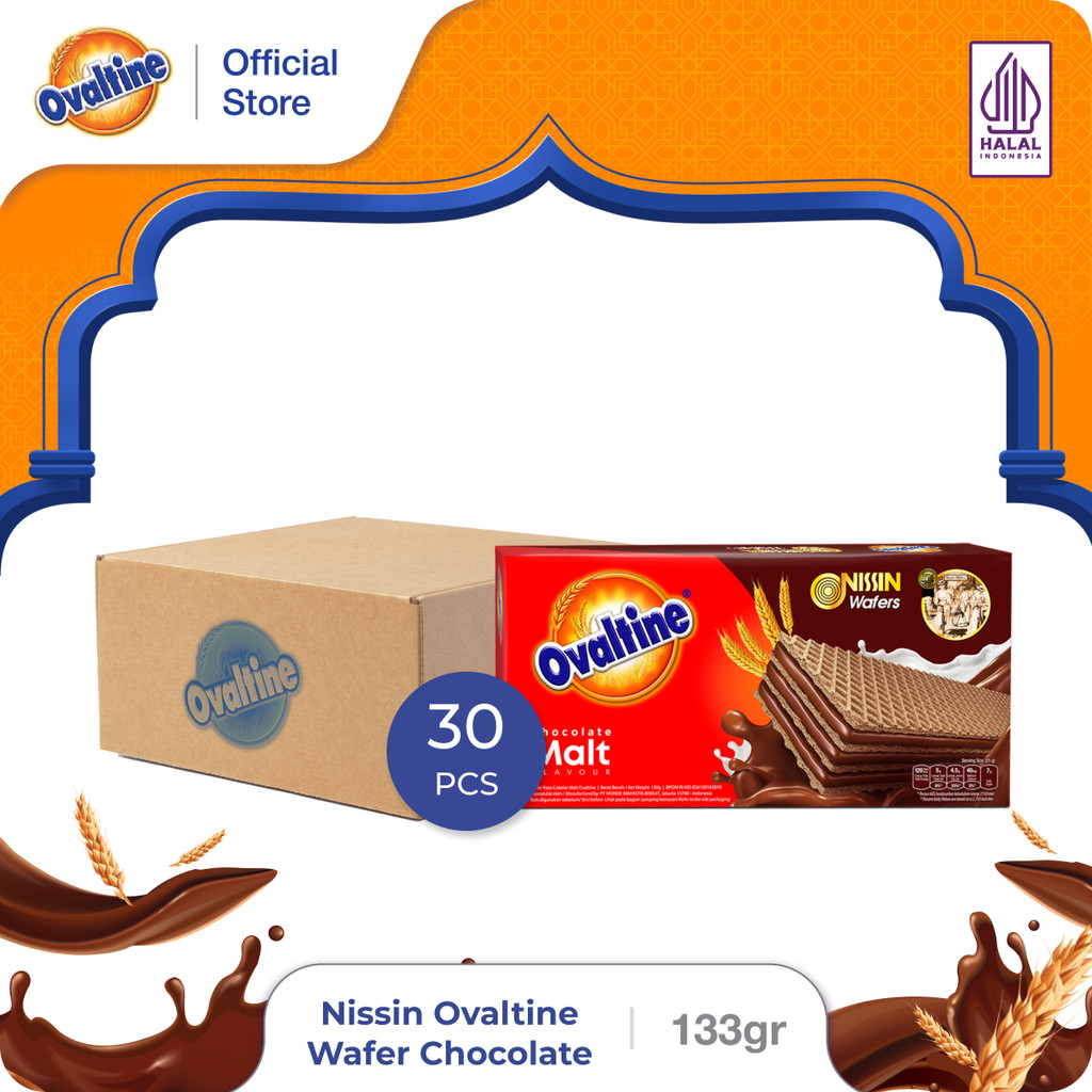 

Nissin Ovaltine Wafer Chocolate 133g - 30pcs