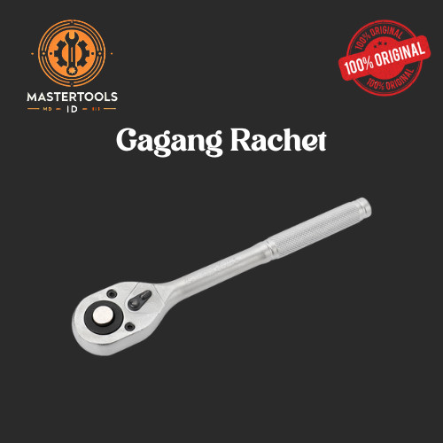 Kapusi Gagang Kunci Shock/Ratchet/Gagang Shock/Ratchet Wrench/Stang Kunci Shock Warna Silver