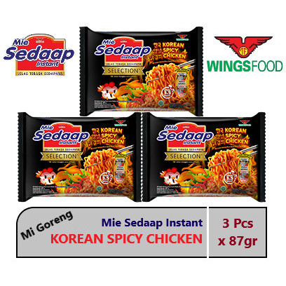 

Sedaap Mi Goreng Korean Spicy Chicken 87gr 3Pcs