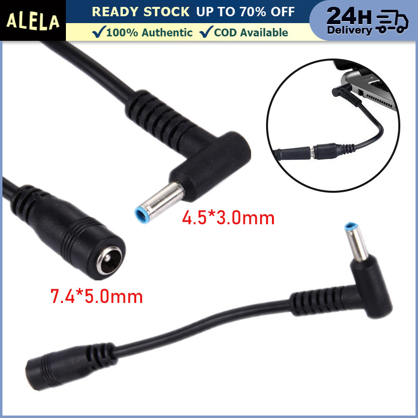 Kabel Konektor Power Charger Laptop HP Jack DC 7.4x5.0 Female Ke 4.5x3.0 Male Adaptor Connector Cabl